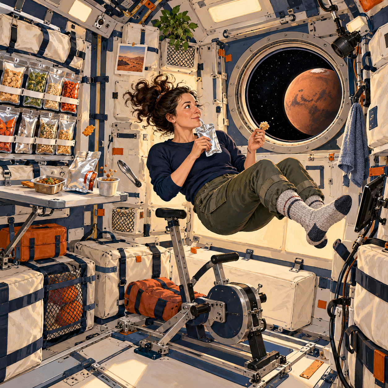 Illustration for Packing for Mars by Mary Roach
